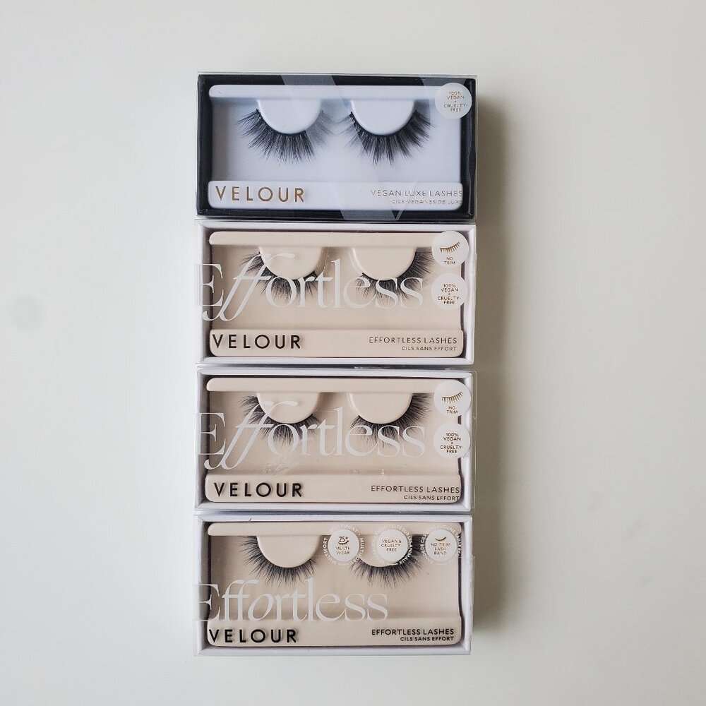VELOUR !effort less LASHES X3, vegan luxe LASHES X1